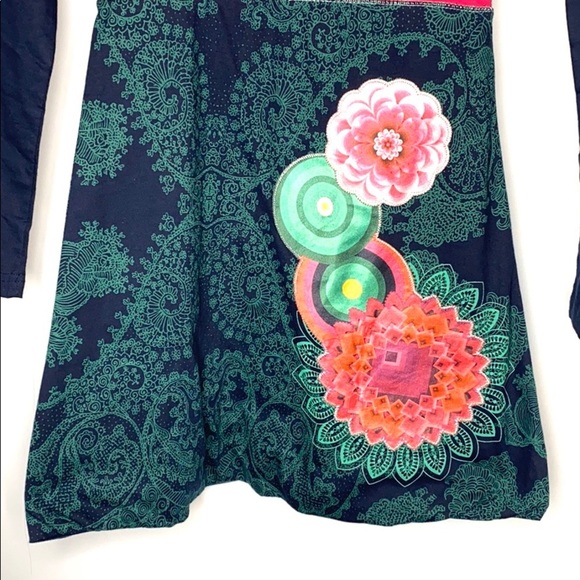 Desigual Girls Long Sleeve Dress Size 11/12 - Picture 3 of 6